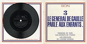 "LE GÉNÉRAL DE GAULLE PARLE AUX ENFANTS" / Disque souple 33 tours 17cm original français / SON MA...