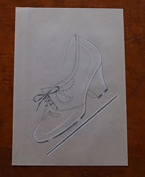 70 FINE ORIGINAL DRAWINGS OF DESIGNS FOR WOMEN'S SHOES