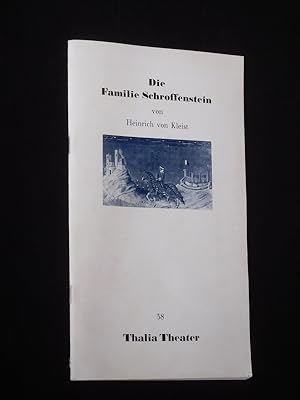 Imagen del vendedor de Programmheft 38 Thalia Theater Hamburg 1989. DIE FAMILIE SCHROFFENSTEIN von Kleist. Insz.: Jrgen Flimm, Bhnenbild: Erich Wonder, Kostme: Daniela Bechtolf, musikal. Ltg.: Tassilo Jelde. Mit Peter Franke, Elisabeth Schwarz, Justus von Dohnanyi, Stefan Kurt, Alexander Wagner, Christoph Bantzer, Claudia Kaske a la venta por Fast alles Theater! Antiquariat fr die darstellenden Knste