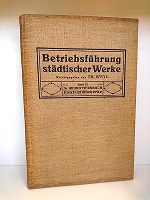 Imagen del vendedor de Die Betriebsfhrung stdtischer Elektrizittswerke a la venta por Antiquariat Bcherwurm