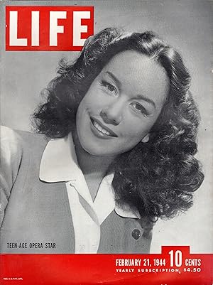 Immagine del venditore per Life Magazine, Volume 16. No, 8; February 21, 1944 venduto da Dorley House Books, Inc.