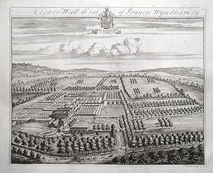 CLEARWELL CASTLE, CLOWER WALL, Gloucestershire, J.KIP antique print 1768