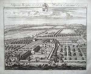 SHIPTON MOYNE, Nr.Tetbury, Gloucestershire, J.KIP bird's eye antique print 1768