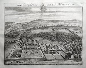 STOKE HOUSE, STOKE BISHOP, BRISTOL, Johannes Kip bird's eye antique print 1768