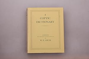 Seller image for A COPTIC DICTIONARY. for sale by INFINIBU KG