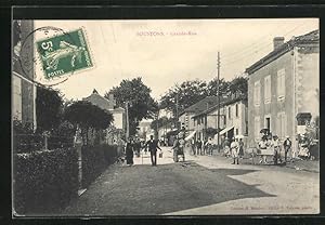 Carte postale Soustons, Grande-Rue, vue de la rue im Ort