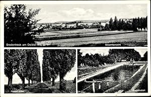 Bild des Verkufers fr Ansichtskarte / Postkarte Bredenbeck Wennigsen am Deister, Panorama, Badeanstalt, Pappelallee zum Verkauf von akpool GmbH