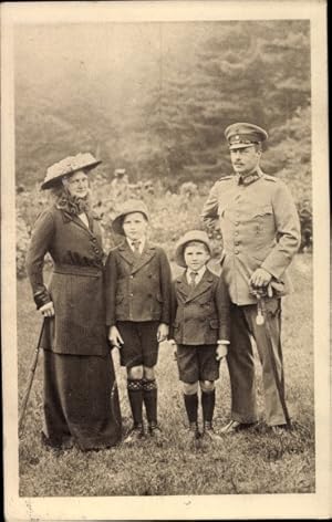 Ansichtskarte / Postkarte Großherzog Ernst Ludwig von Hessen Darmstadt, Familie, Opfertag, Rotes ...