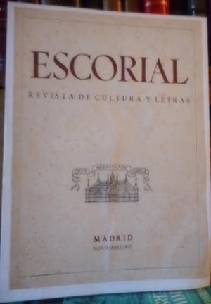ESCORIAL Revista de cultura y letras - noviembre 1942
