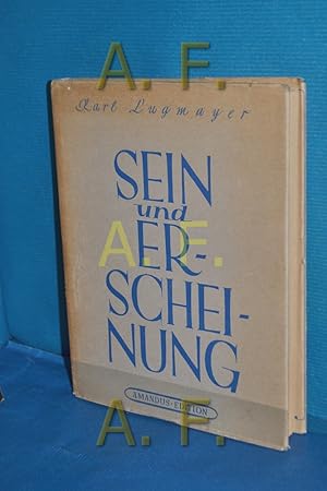 Seller image for Sein und Erscheinung for sale by Antiquarische Fundgrube e.U.