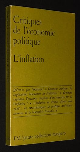 Bild des Verkufers fr Critiques de l'conomie politique : L'inflation zum Verkauf von Abraxas-libris