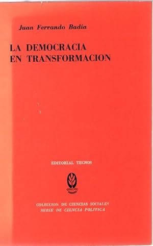 Seller image for Democracia en transformacin . for sale by Librera Astarloa