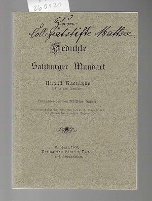 Gedichte in Salzburger Mundart. Hg Matthias Zauner.