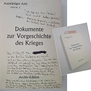 Seller image for Dokumente zur Vorgeschichte des Krieges 1939 Nr. 2 * Archiv-Edition / n e u z e i t l i c h e r N a c h d r u c k Dieses Buch wird von uns nur zur staatsbrgerlichen Aufklrung und zur Abwehr verfassungswidriger Bestrebungen angeboten (86 StGB) for sale by Galerie fr gegenstndliche Kunst