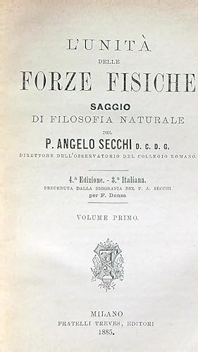 Bild des Verkufers fr L'unita' delle forze fisiche vol. 1 zum Verkauf von Librodifaccia