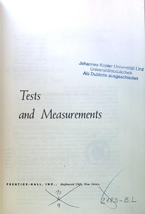 Seller image for Tests and Measurements; for sale by books4less (Versandantiquariat Petra Gros GmbH & Co. KG)