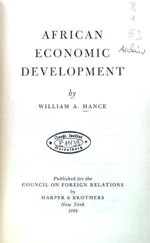 Seller image for African Economic Development; for sale by books4less (Versandantiquariat Petra Gros GmbH & Co. KG)