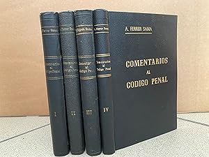 Bild des Verkufers fr Comentarios al Cdigo penal. 4 tomos zum Verkauf von LIBRERIA ANTICUARIA LUCES DE BOHEMIA