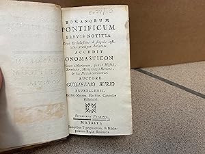 Immagine del venditore per Romanorum Pontificum brevis notitia Ritus Ecclesiasticos a singulis institutos prcipue declarans. Accedit onomasticon Vocum obscuriorum, qu in Missali, Breviario, Martyrologio Romano ,& hac Notitia continentur. venduto da LIBRERIA ANTICUARIA LUCES DE BOHEMIA