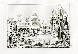 Antique Print-FEAST-TEMPLE TIROUNAL-INDIA-PL.XXIV.-Ferrario-Zancon-c.1827