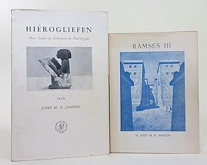 Imagen del vendedor de Hirogliefen. Over lezen en schrijven in Oud-Egypte. Met 24 afbeeldingen. [AND:] Ramses III. Proeve van een historisch beeld zijner regering. [LOT OF 2 BOOKS]. a la venta por Librarium of The Hague