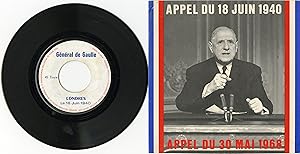 "GÉNÉRAL DE GAULLE" Appels du 18 Juin 1940 et du 30 Mai 1968 / EP 45 tours original français / DI...