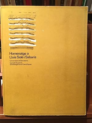 HOMENATGE A LLUÍS SOLÉ I SABARÍS (Universitat de Barcelona)