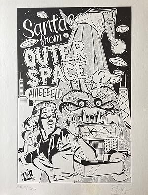 Bild des Verkufers fr Santas From Outer Space - Limited Edition Print (Signed) zum Verkauf von Print Matters