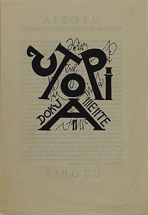 Dokumente der Wirklichkeit. Verlagsprospekt. Utopia-Verlag, Weimar, am ersten Mai 1920. 4 Seiten.