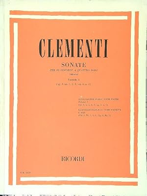 Seller image for Clementi - Sonate per pianoforte a 4 mani (Fasc. 1) for sale by Librodifaccia