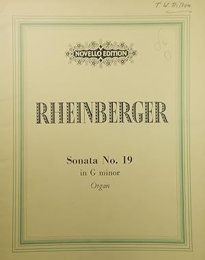 Seller image for Sonata No.19, Op.193, for Organ, edited by Harvey Grace for sale by Austin Sherlaw-Johnson, Secondhand Music