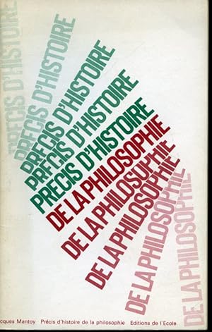 Immagine del venditore per Prcis d'histoire de la philosophie venduto da Librairie Le Nord