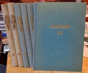 Imagen del vendedor de Jugendlust 50. (1924/25), 55., 59., 61., 62., 65., 66. (1940/41) Jahrgang gebunden (Monatsschrift mit Kunstbeilagen, die Vorkriegsausgaben v. Bayerischen Lehrerverein hg) a la venta por ANTIQUARIAT H. EPPLER