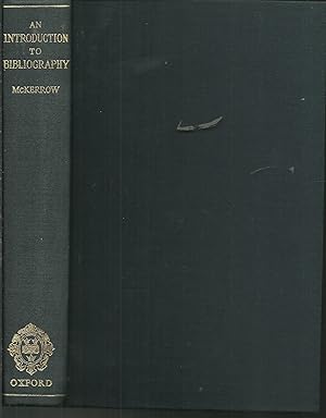 Seller image for An Introduction to Bibliography for Literary Students. for sale by Saintfield Antiques & Fine Books