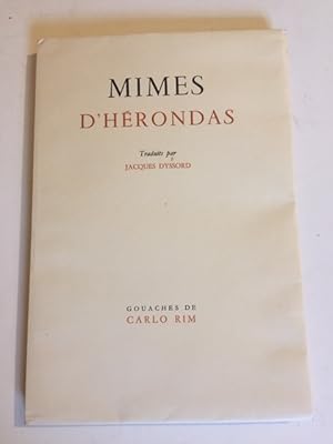 Seller image for Mimes d'Hrondas for sale by Librairie Axel Benadi