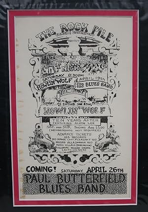 Toronto "Rock Pile" Concert Hall Handbill/Poster: Howlin' Wolf & His Blues Band Featuring Alvin Lee