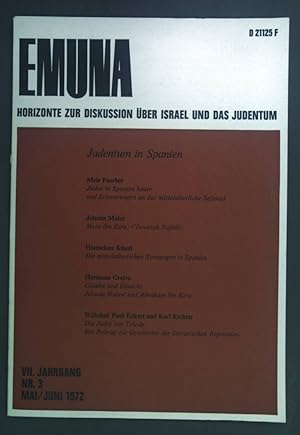 Seller image for Judentum in Spanien. - in: Emuna. Horizonte zur Diskussion ber Israel und das Judentum VII. Jhg. Nr. 3, Mai/Juni 1972. for sale by books4less (Versandantiquariat Petra Gros GmbH & Co. KG)