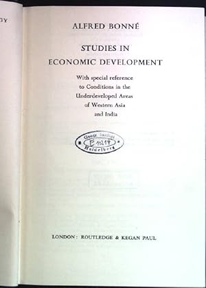 Imagen del vendedor de Studies in Economic Development. a la venta por books4less (Versandantiquariat Petra Gros GmbH & Co. KG)