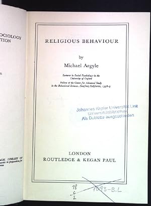 Seller image for Religious Behaviour. for sale by books4less (Versandantiquariat Petra Gros GmbH & Co. KG)