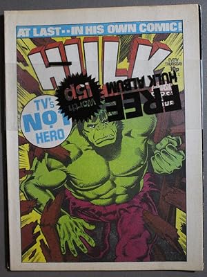 Seller image for HULK COMIC #1 (March 7/1979; British UK Marvel Pub; Magazine sized; later The Incredible Hulk Weekly; new UK Cover, Art & Stories); Also Includes BONUS 20 page TV HULK Sticker Album for Lou Ferrigno PHOTO Covers for sale by Comic World