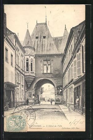 Carte postale Vendome, L`Hotel de Ville, Tordurchblick