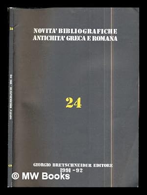 Immagine del venditore per Novita' Bibliografiche Antichita' Greca E Romana: 24 venduto da MW Books