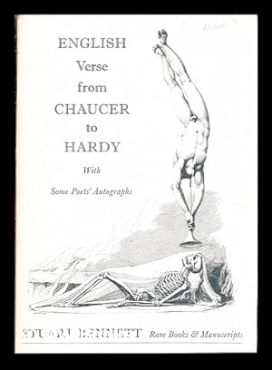 Seller image for English Verse from Chaucer to Hardy: with some Poets' Autographs for sale by MW Books