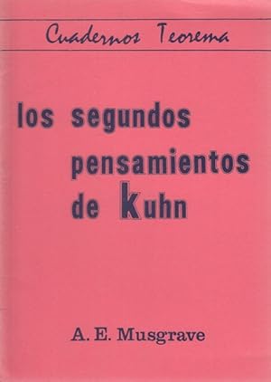 Immagine del venditore per LOS SEGUNDOS PENSAMIENTOS DE KUHN venduto da Librera Vobiscum