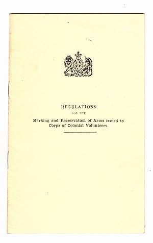 REGULATIONS FOR THE MARKING AND PRESERVATION OF ARMS ISSUED TO CORPS OF VOLUNTEERS.