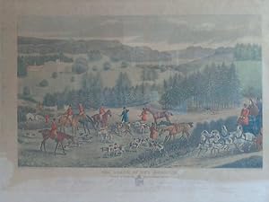 The Death of the Roebuck. With a view of Whatcombe House - Kolorierte Lithographie, gezeichnet vo...