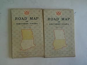 Road Map of Northern Ghana / Road Map of Southern Ghana. 2 Karten