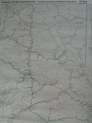 Strecken- und Betriebsstellenkarte. Durchführung Streckenmanagement Regensburg - Ausgabe mit Netz...