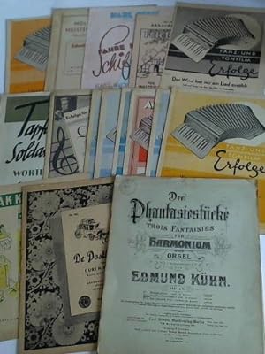 Sammlung von 15 Notenheften von Schlagern und Filmusik der 20er und 30er Jahre für Akkordeon