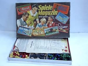 Historisches Spielemagazin mit Mensch ärgere dich nicht, Mühle, Halma, Fliegerspiel, Dame, Pferde...